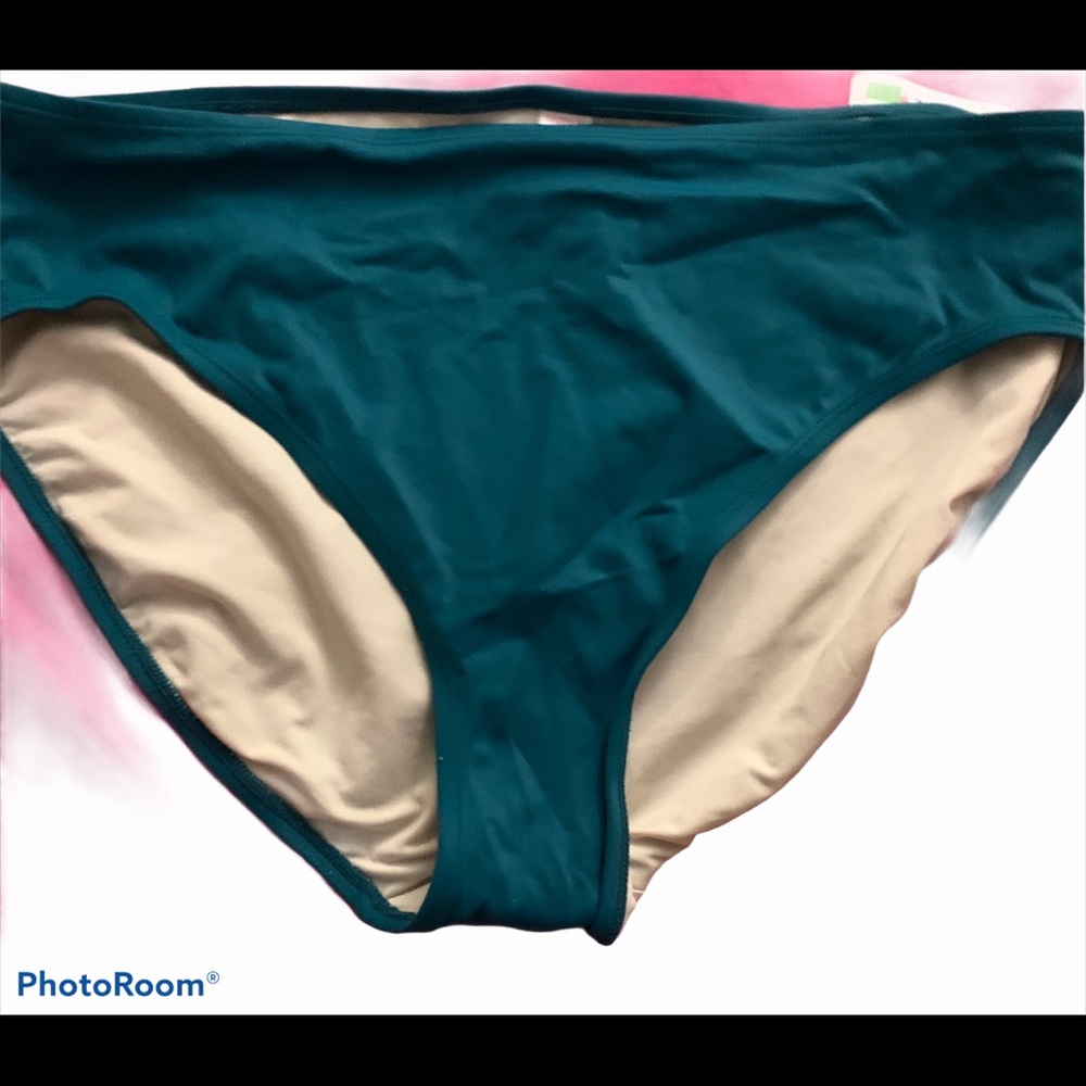 Tropical escape turquoise swim bottom